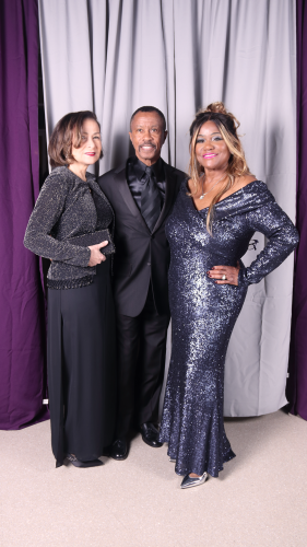Mrs. and Mrs. NZ Bryant with Loretta Bush, CEO